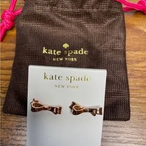 Kate Spade 14k Rose Gold Bow Earrings